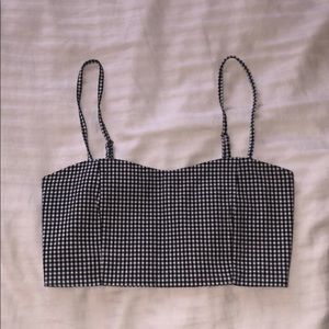 Brandy Melville gingham crop top